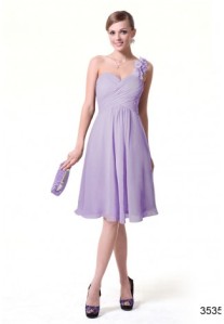 A lavender bridesmaids dress from PartyDQ