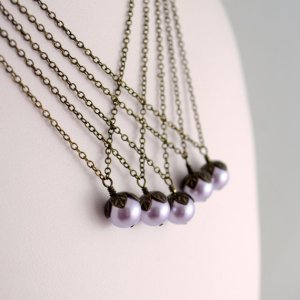 Thank your bridesmaids for their support with these pretty lavender necklaces from LivEveryDay... and then maybe treat yourself by ordering an extra for yourself!